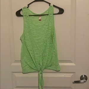 Green tank top
